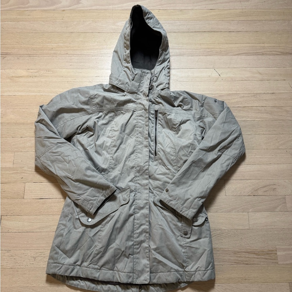 Columbia Women's Gray Hooded Ski Jacket size medium